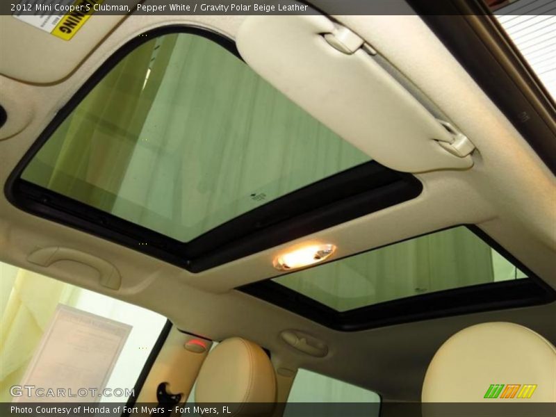 Pepper White / Gravity Polar Beige Leather 2012 Mini Cooper S Clubman