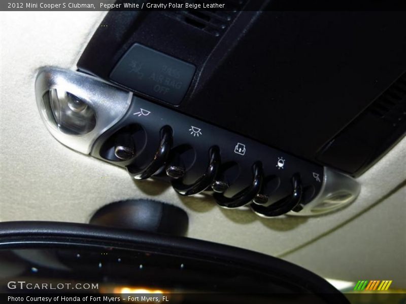 Pepper White / Gravity Polar Beige Leather 2012 Mini Cooper S Clubman