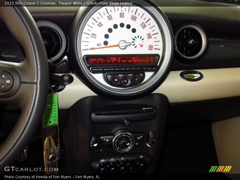Pepper White / Gravity Polar Beige Leather 2012 Mini Cooper S Clubman