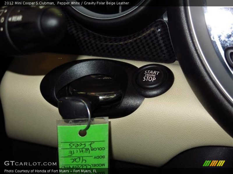 Pepper White / Gravity Polar Beige Leather 2012 Mini Cooper S Clubman