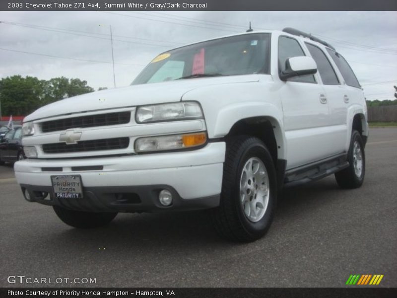Summit White / Gray/Dark Charcoal 2003 Chevrolet Tahoe Z71 4x4