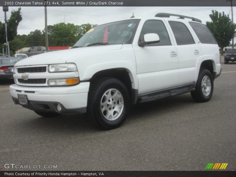 Summit White / Gray/Dark Charcoal 2003 Chevrolet Tahoe Z71 4x4