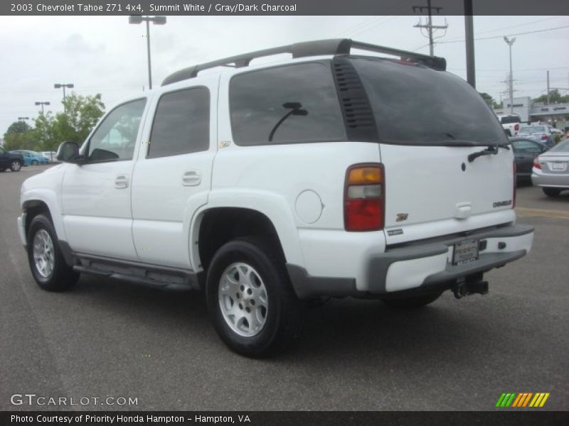 Summit White / Gray/Dark Charcoal 2003 Chevrolet Tahoe Z71 4x4