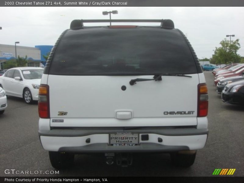 Summit White / Gray/Dark Charcoal 2003 Chevrolet Tahoe Z71 4x4
