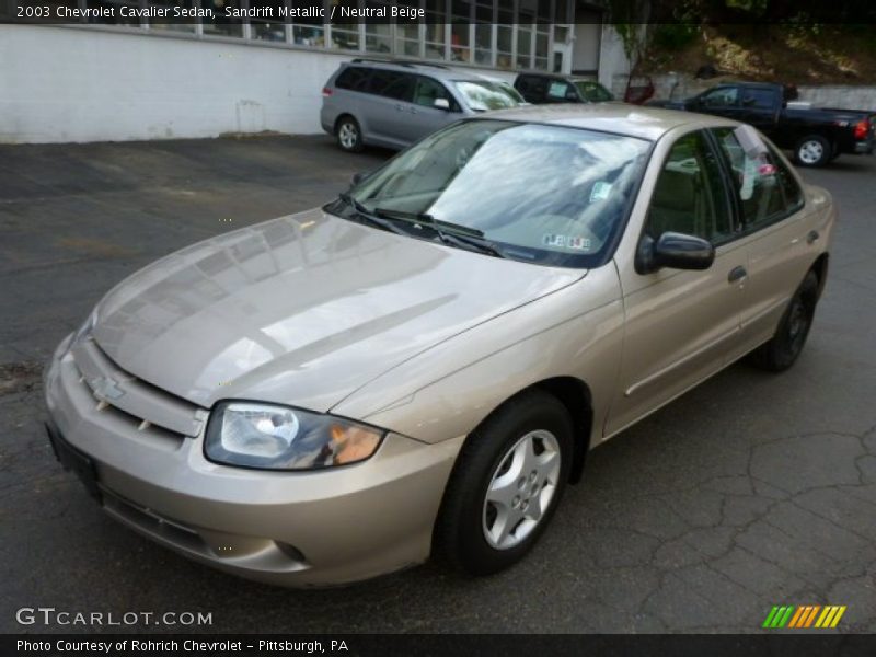 Sandrift Metallic / Neutral Beige 2003 Chevrolet Cavalier Sedan
