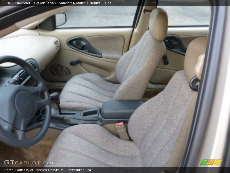 Sandrift Metallic / Neutral Beige 2003 Chevrolet Cavalier Sedan