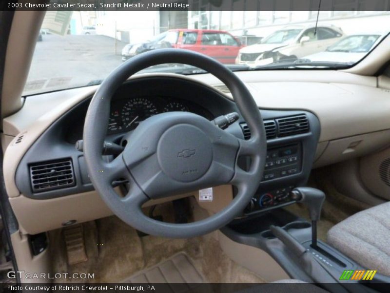 Sandrift Metallic / Neutral Beige 2003 Chevrolet Cavalier Sedan
