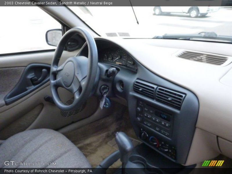 Sandrift Metallic / Neutral Beige 2003 Chevrolet Cavalier Sedan