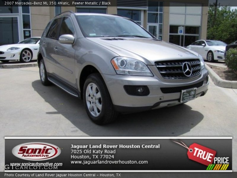 Pewter Metallic / Black 2007 Mercedes-Benz ML 350 4Matic
