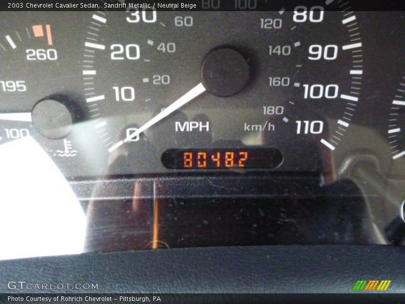 Sandrift Metallic / Neutral Beige 2003 Chevrolet Cavalier Sedan