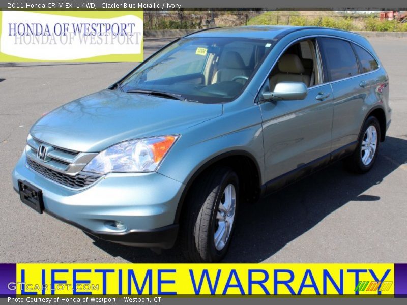 Glacier Blue Metallic / Ivory 2011 Honda CR-V EX-L 4WD