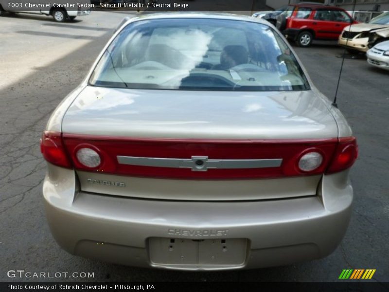 Sandrift Metallic / Neutral Beige 2003 Chevrolet Cavalier Sedan