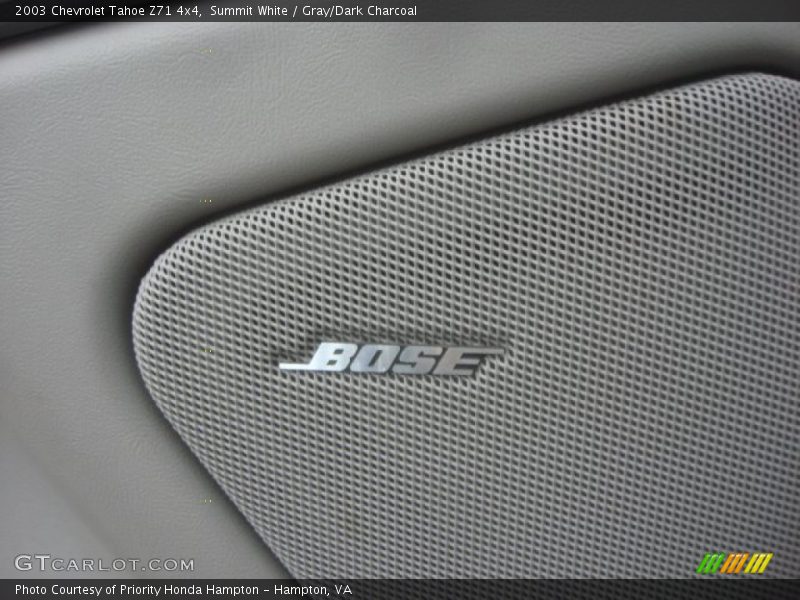 Summit White / Gray/Dark Charcoal 2003 Chevrolet Tahoe Z71 4x4