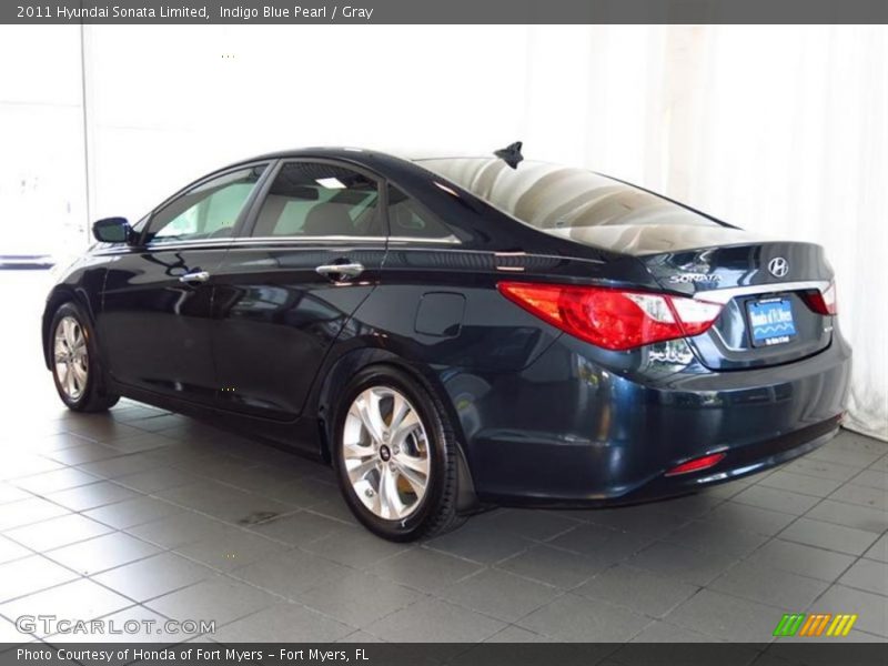 Indigo Blue Pearl / Gray 2011 Hyundai Sonata Limited