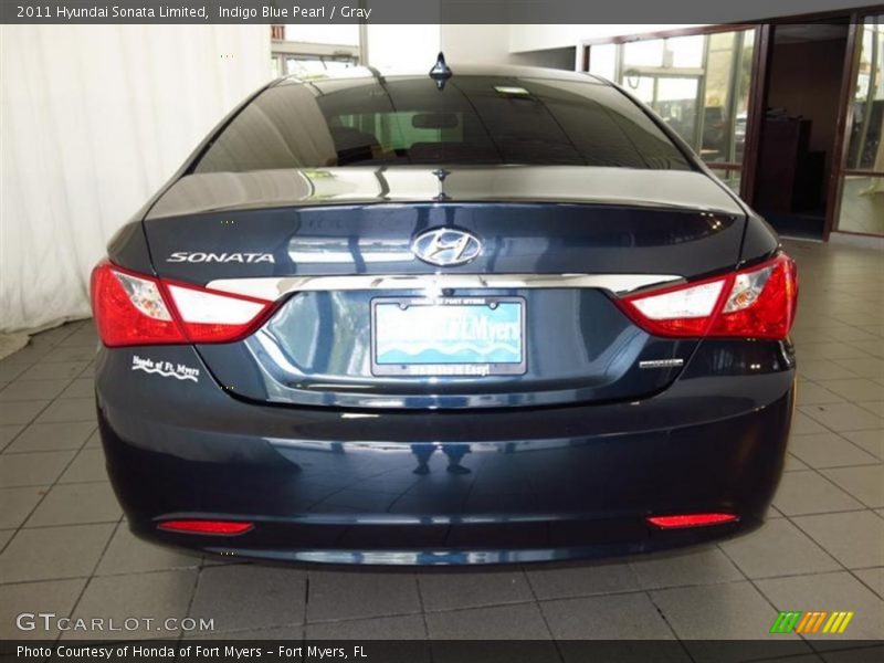 Indigo Blue Pearl / Gray 2011 Hyundai Sonata Limited