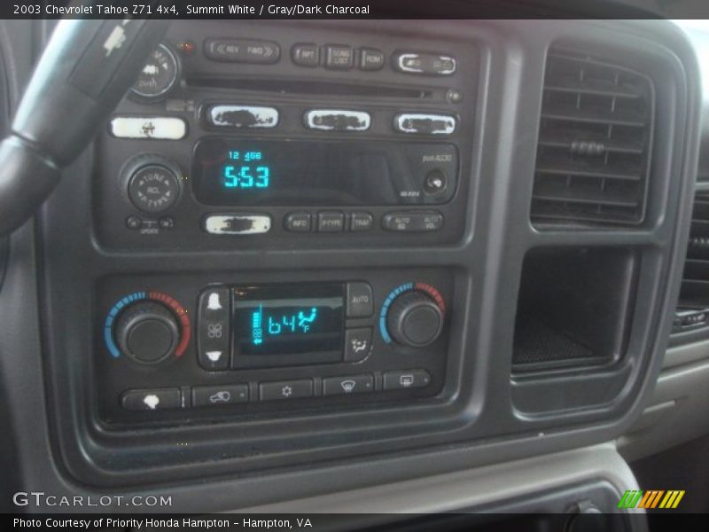 Summit White / Gray/Dark Charcoal 2003 Chevrolet Tahoe Z71 4x4