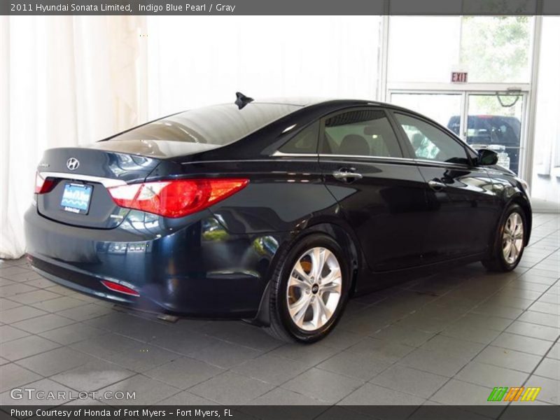 Indigo Blue Pearl / Gray 2011 Hyundai Sonata Limited