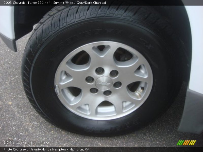 Summit White / Gray/Dark Charcoal 2003 Chevrolet Tahoe Z71 4x4