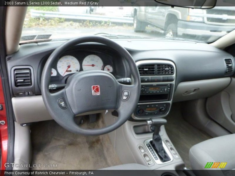 Medium Red / Gray 2003 Saturn L Series L300 Sedan