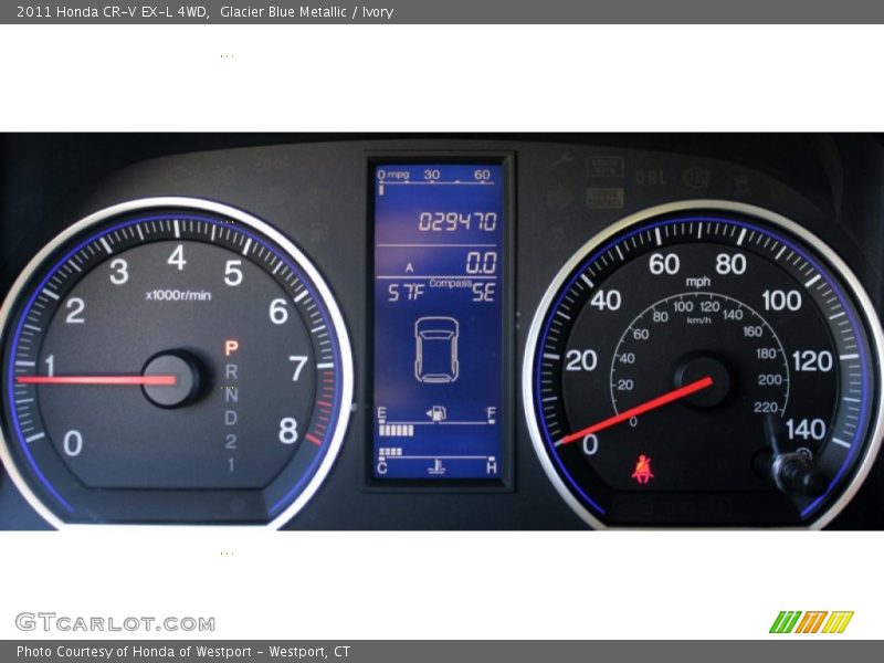 Glacier Blue Metallic / Ivory 2011 Honda CR-V EX-L 4WD