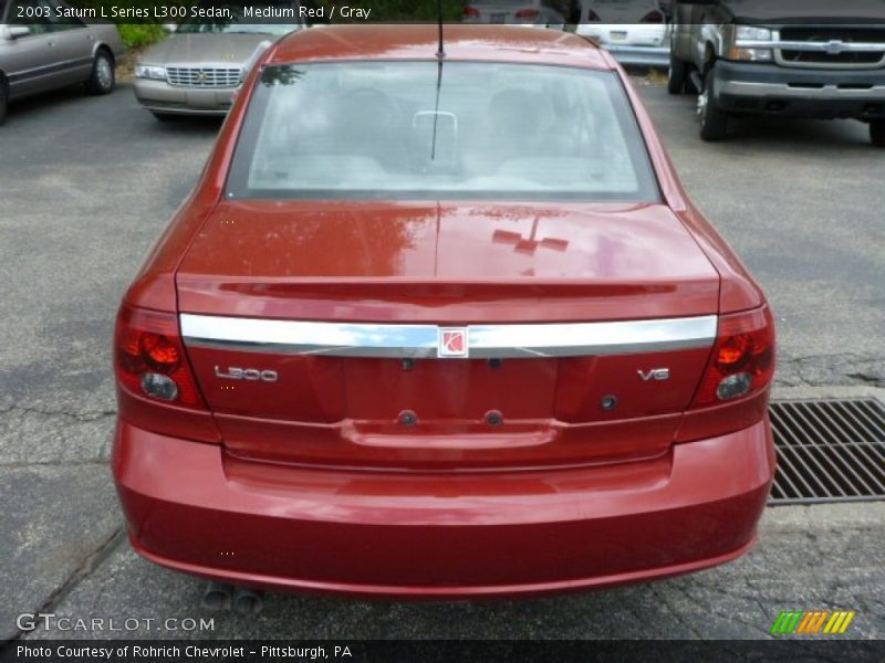 Medium Red / Gray 2003 Saturn L Series L300 Sedan