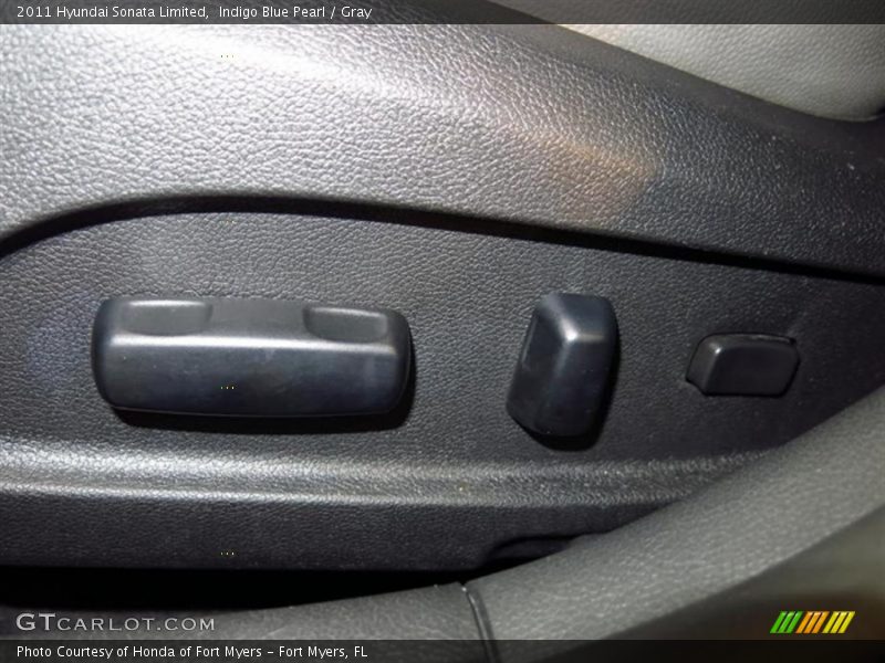 Indigo Blue Pearl / Gray 2011 Hyundai Sonata Limited