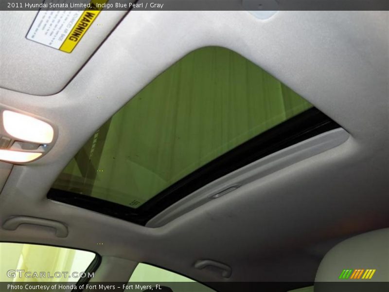 Indigo Blue Pearl / Gray 2011 Hyundai Sonata Limited