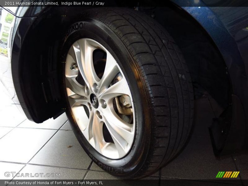 Indigo Blue Pearl / Gray 2011 Hyundai Sonata Limited