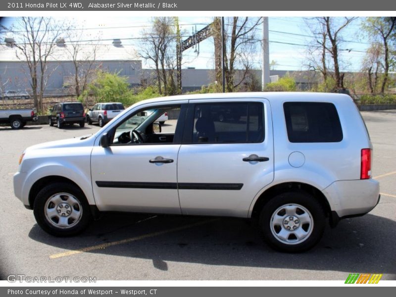 Alabaster Silver Metallic / Black 2011 Honda Pilot LX 4WD