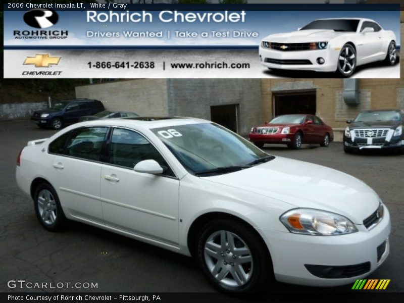 White / Gray 2006 Chevrolet Impala LT