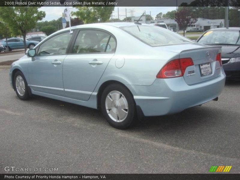 Opal Silver Blue Metallic / Ivory 2008 Honda Civic Hybrid Sedan