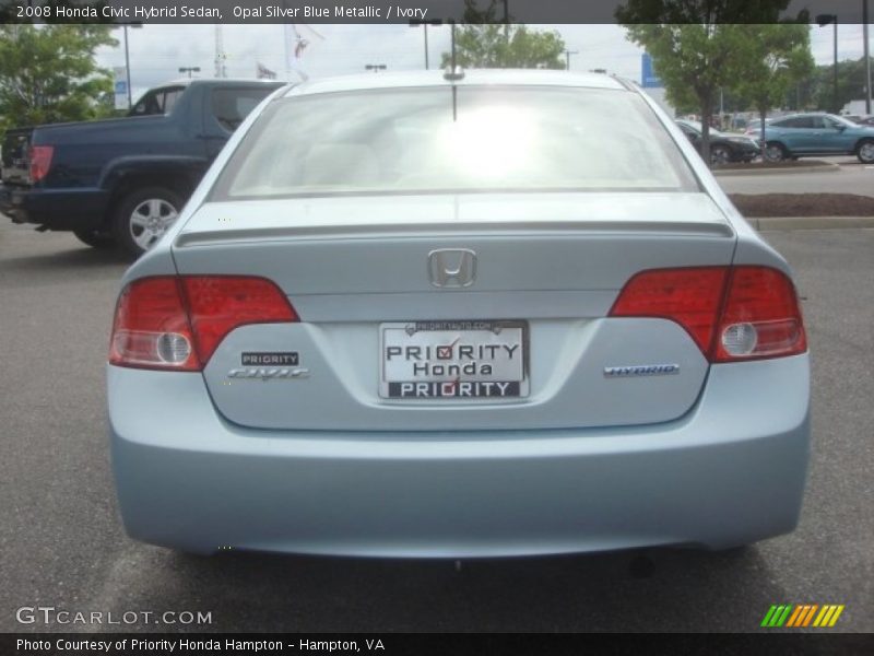 Opal Silver Blue Metallic / Ivory 2008 Honda Civic Hybrid Sedan