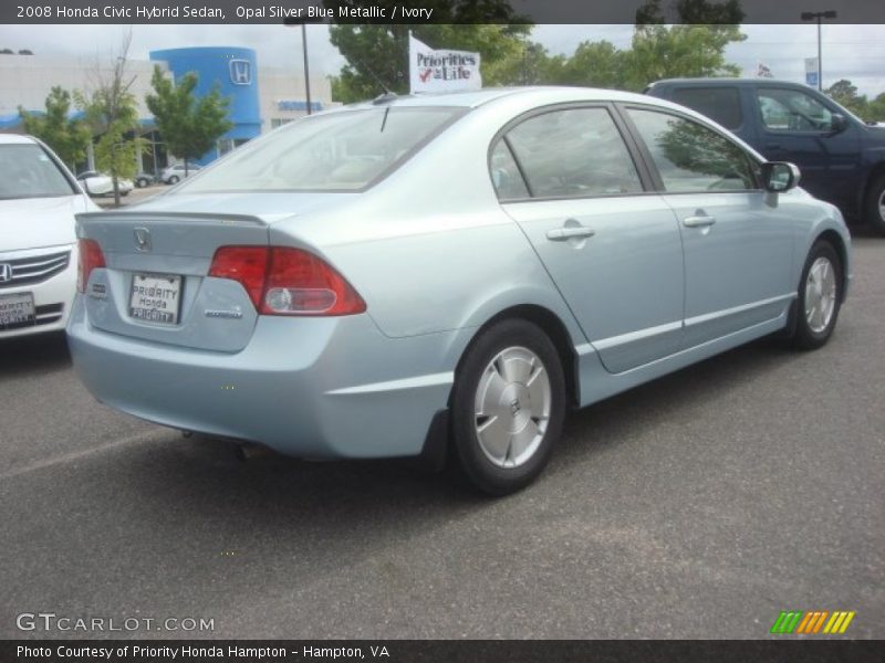 Opal Silver Blue Metallic / Ivory 2008 Honda Civic Hybrid Sedan