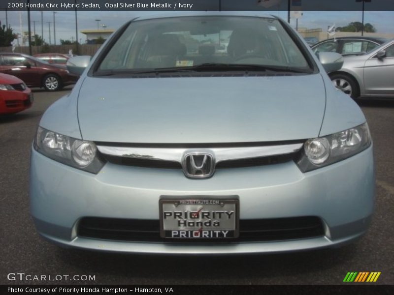 Opal Silver Blue Metallic / Ivory 2008 Honda Civic Hybrid Sedan