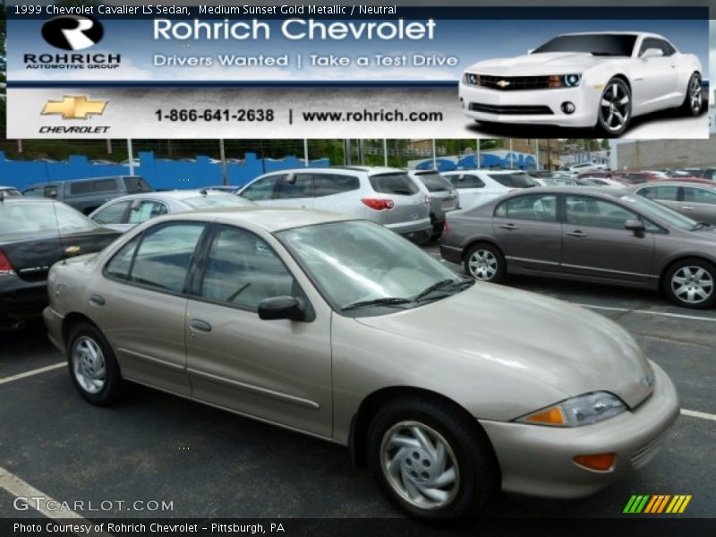Medium Sunset Gold Metallic / Neutral 1999 Chevrolet Cavalier LS Sedan