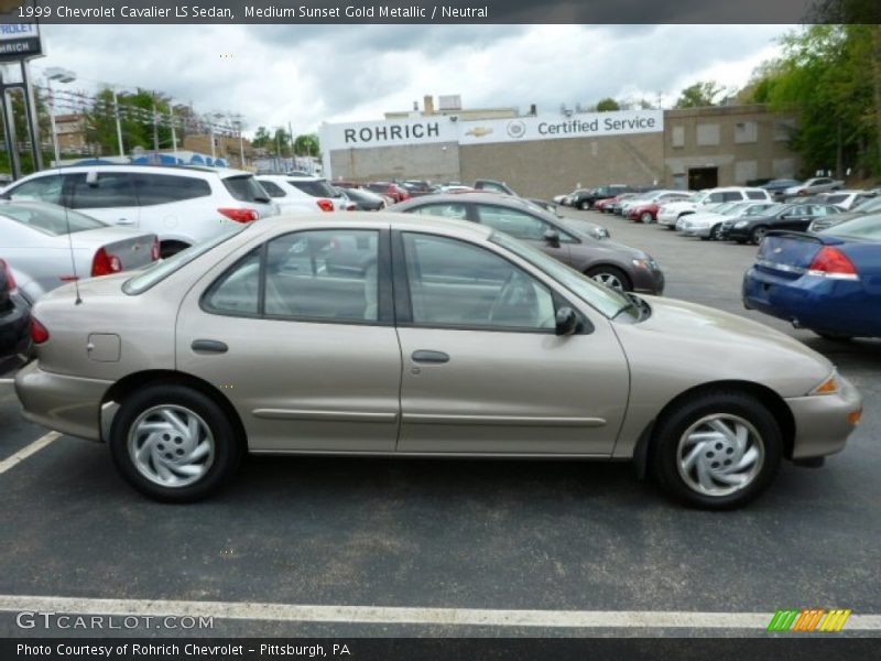 Medium Sunset Gold Metallic / Neutral 1999 Chevrolet Cavalier LS Sedan