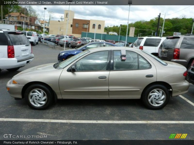 Medium Sunset Gold Metallic / Neutral 1999 Chevrolet Cavalier LS Sedan