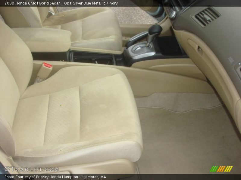Opal Silver Blue Metallic / Ivory 2008 Honda Civic Hybrid Sedan