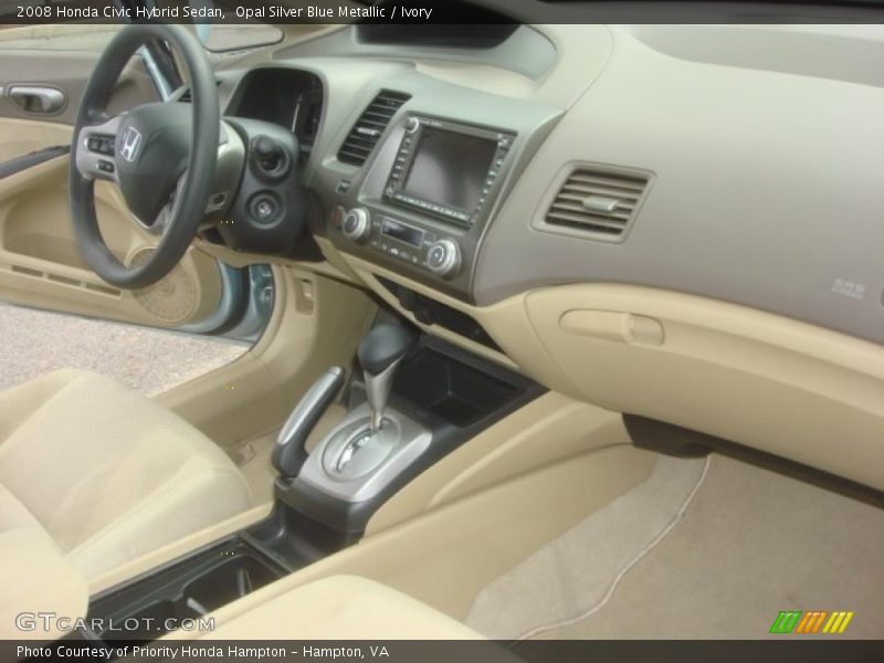 Opal Silver Blue Metallic / Ivory 2008 Honda Civic Hybrid Sedan