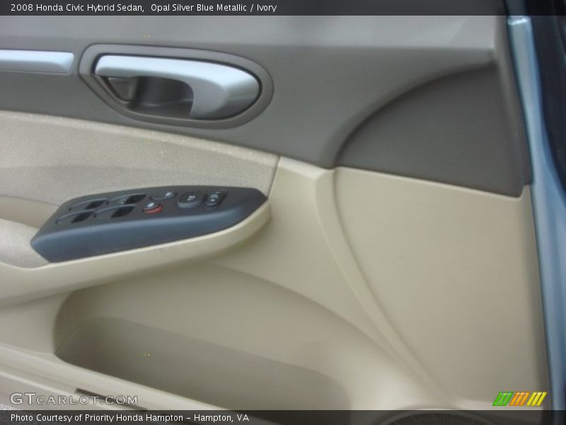 Opal Silver Blue Metallic / Ivory 2008 Honda Civic Hybrid Sedan