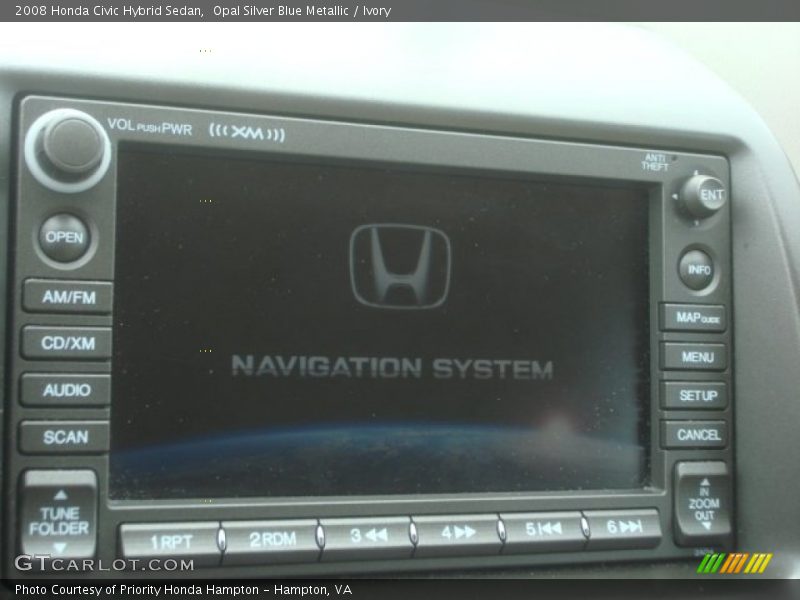 Opal Silver Blue Metallic / Ivory 2008 Honda Civic Hybrid Sedan