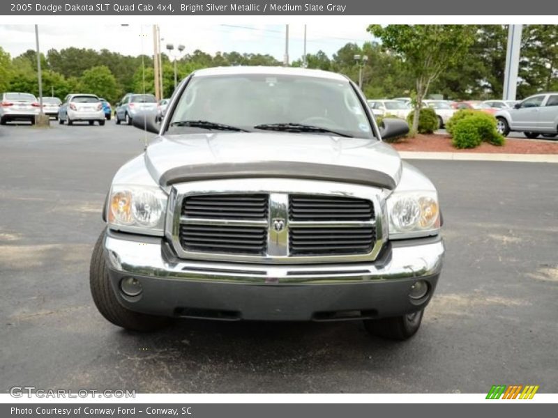 Bright Silver Metallic / Medium Slate Gray 2005 Dodge Dakota SLT Quad Cab 4x4