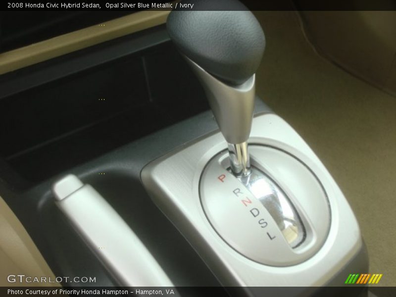 Opal Silver Blue Metallic / Ivory 2008 Honda Civic Hybrid Sedan