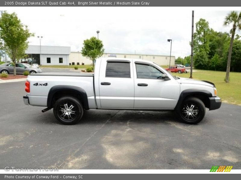 Bright Silver Metallic / Medium Slate Gray 2005 Dodge Dakota SLT Quad Cab 4x4