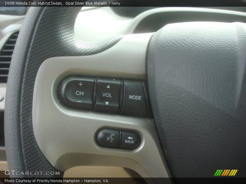Opal Silver Blue Metallic / Ivory 2008 Honda Civic Hybrid Sedan