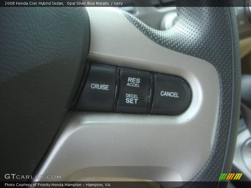 Opal Silver Blue Metallic / Ivory 2008 Honda Civic Hybrid Sedan