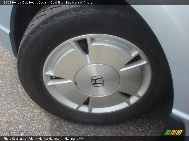 Opal Silver Blue Metallic / Ivory 2008 Honda Civic Hybrid Sedan