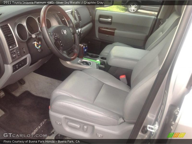 Silver Sky Metallic / Graphite Gray 2011 Toyota Sequoia Platinum 4WD
