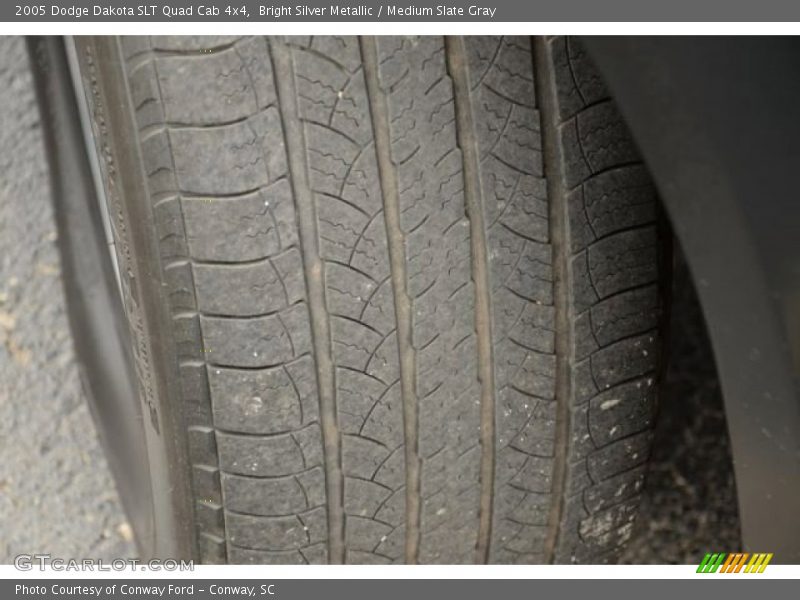 Bright Silver Metallic / Medium Slate Gray 2005 Dodge Dakota SLT Quad Cab 4x4