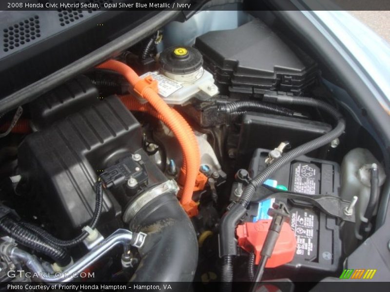Opal Silver Blue Metallic / Ivory 2008 Honda Civic Hybrid Sedan
